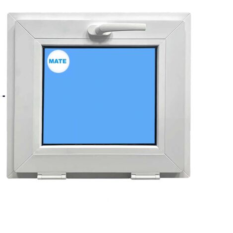 Ventana PVC 600X500 Blanca Oscilante Vidrio Mate