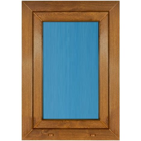 Ventana PVC 800x1000 Roble Dorado Oscilobatiente Derecha Vidrio Transparente