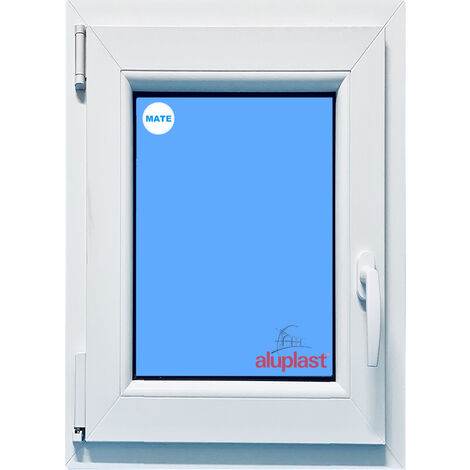Ventana PVC 500x800 Blanca Oscilobatiente Izquierda Vidrio Mate