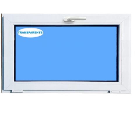 Ventana PVC 1000x800 Blanca Oscliante Vidrio Transparente