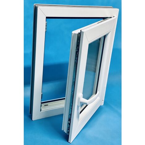 Ventana PVC 700x1000 Blanca Oscilobatiente Derecha Vidrio Transparente