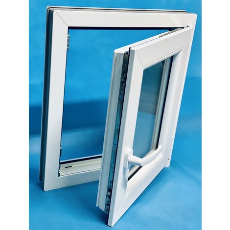 Ventana PVC 500x800 Blanca Oscilobatiente derecha Vidrio Mate