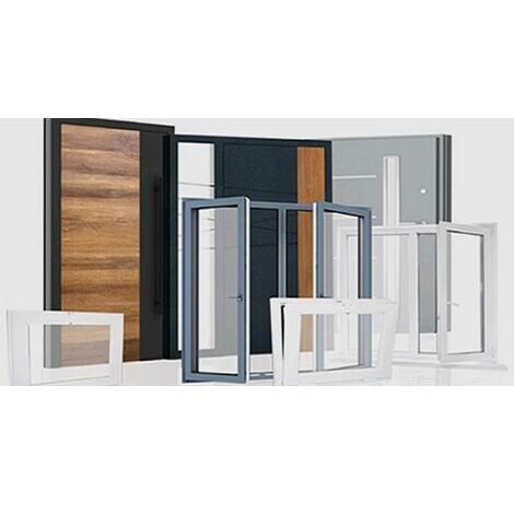 Ventana PVC - ALUPLAST - 1500x1340 Blanca 2 Hojas Oscilobatiente con Persiana Vidrio Transparente