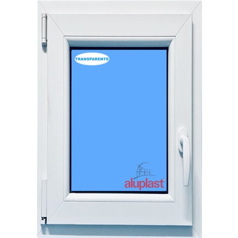 Ventana PVC 800x1000 Blanca Oscilobatiente Izquierda Vidrio Transparente