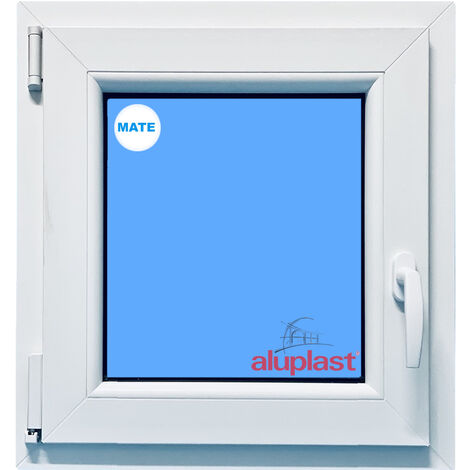 Ventana PVC 500x600 Blanca Oscilobatiente Izquierda Vidrio Mate