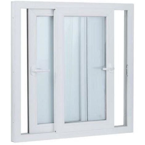 Ventana PVC 1000x1000 Blanca Corredera Vidrio Transparente