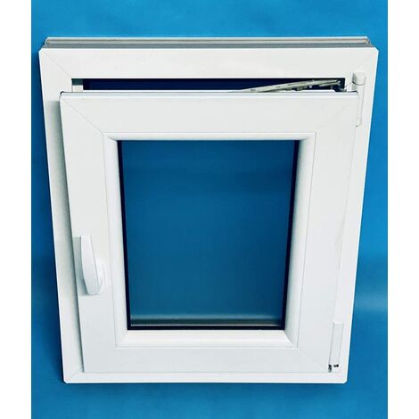 Ventana PVC 500x600 Blanca Oscilobatiente Derecha Vidrio Mate