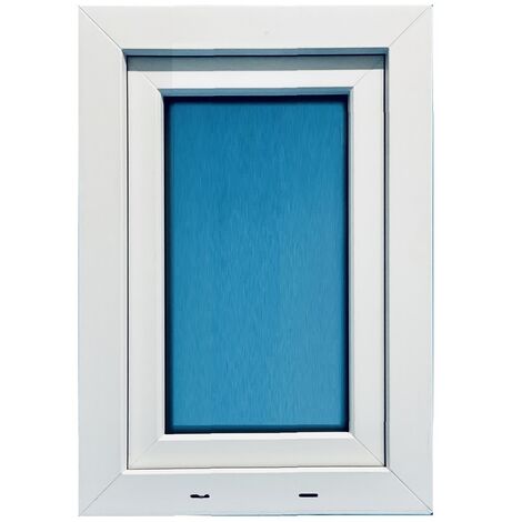 Ventana PVC 500x1000 Blanca Oscilobatiente Izquierda Vidrio Mate
