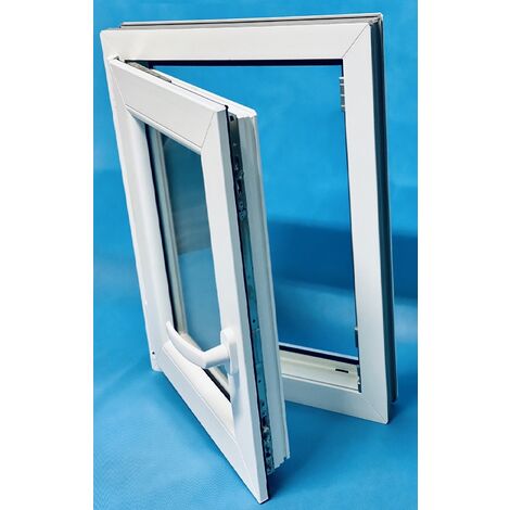 Ventana PVC 500x1000 Blanca Oscilobatiente Izquierda Vidrio Mate