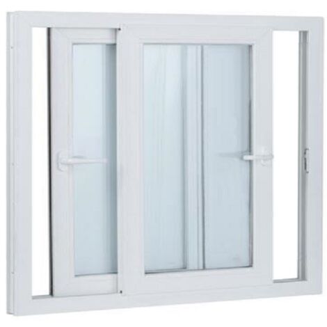 Ventana PVC 1200x1000 Blanca Corredera Vidrio Transparente