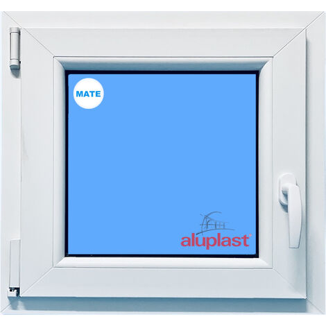 Ventana PVC 600x600 Blanca Oscilobatiente Izquierda Vidrio Mate