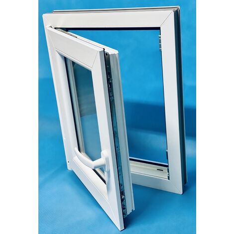 Ventana PVC 700x1000 Blanca Oscilobatiente Izquierda Vidrio Transparente