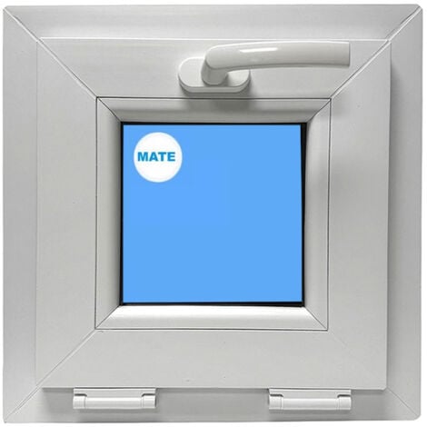 Ventana PVC 400x400 Blanca Oscilante Vidrio Mate