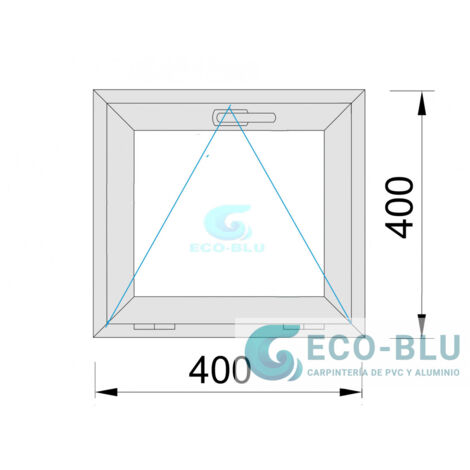Ventana PVC 400x400 Blanca Oscilante Vidrio Mate
