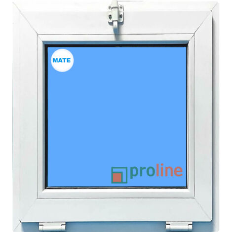 Ventana PVC 500X600 Blanca Atabible (Golpete) Vidrio Mate