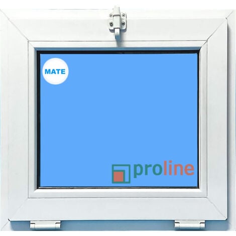 Ventana PVC 600X600 Blanca Abatible (Golpete) Vidrio Mate