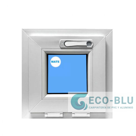 Ventana PVC 400x400 Blanca Oscilante Vidrio Mate