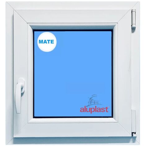Ventana PVC 700x700 Blanca Oscilobatiente Derecha Vidrio Mate