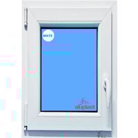 Ventana PVC 800x1000 Blanca Oscilobatiente Izquierda Vidrio Mate