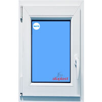 Ventana PVC 500x1000 Blanca Oscilobatiente Izquierda Vidrio Mate