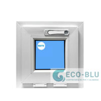 Ventana PVC 400x400 Blanca Oscilante Vidrio Mate