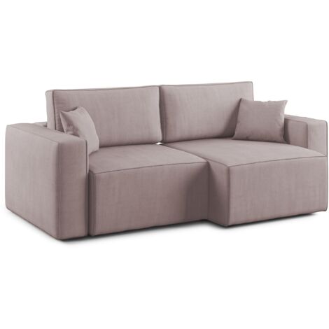 Morfeo Sofá con asiento extraíble en tela impermeable 180 cm Rosa (1/5)