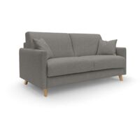 Edgar Sofá cama convertible en tela FELIS impermeable 180 cm (mat. 140x197) Taupe
