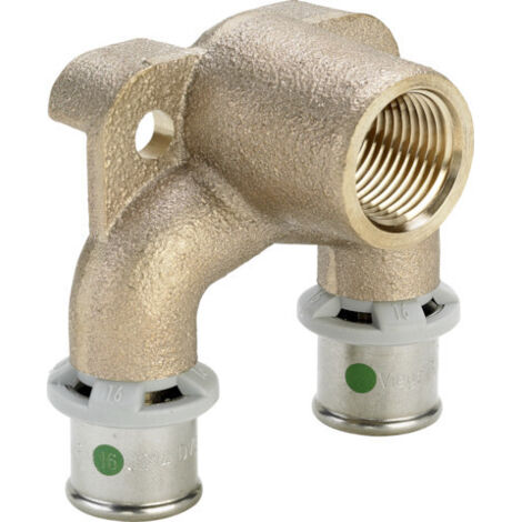 Viega Sanfix Fosta Sanfix P-Doppelwandscheibe, d1 20, Rp 1/2, d2 20 Rotguss Modell 2125.7, 303044 (1/3)