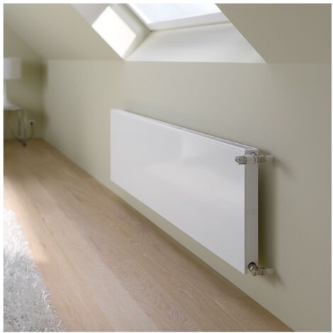 Kermi Plan-K therm-x2 Flachheizkörper glatt Typ 22 Weiß 605x102x805mm mit Abdeckung 1247W bei 75/65/20 Grad C