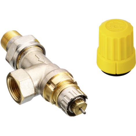 Danfoss Ventilgehäuse RA-UR 10 R 3/8, UK (Axial), Matt vernickelt, 013G3297
