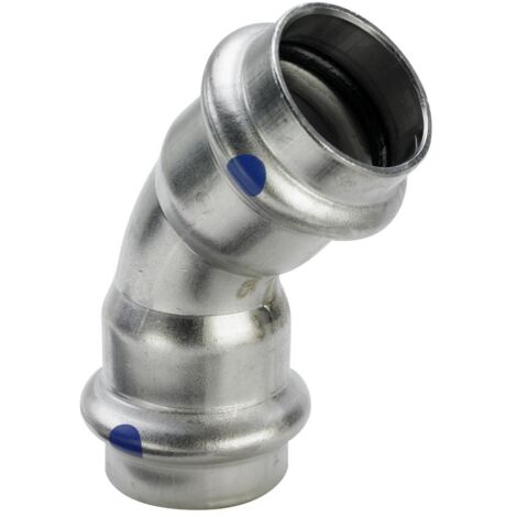 VIEGA 664916 Bogen 45 Grad mit SC Sanpress Inox (1/2)