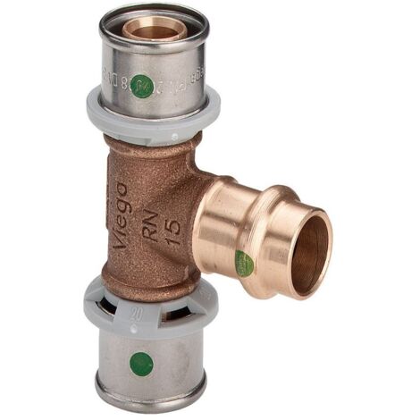 Viega T-Stück mit SC Sanfix P 2118.3 in 16x15x16mm Rotguss (1/2)