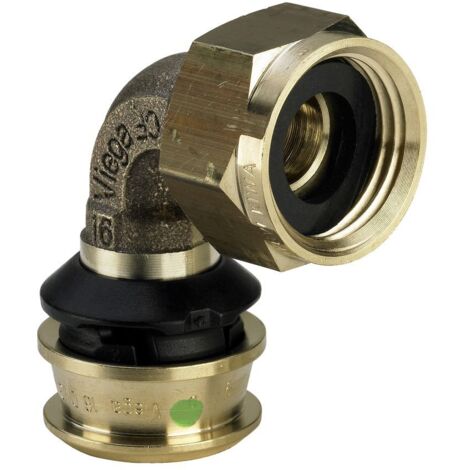 Viega Raxofix-Anschlussverschraubung 90 Grad, d 16mm, G 1/2 Siliziumbronze Modell 5355, 646387 (1/2)