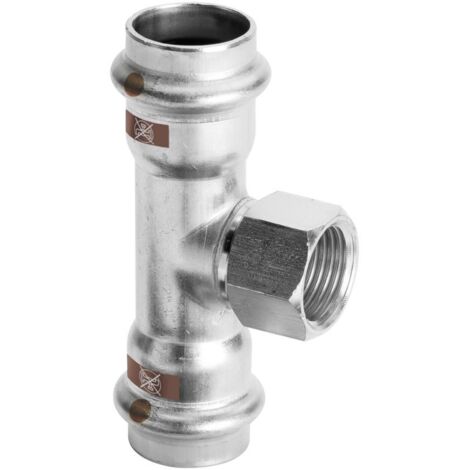 Viega Temponox-T-Stück, d1 54, Rp 3/4, d2 54 Stahl nichtrostend Modell 1717.2, 809133 (1/2)