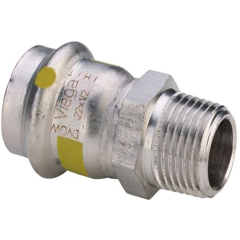 Viega Sanpress Inox G-Übergangsstück, d 35mm, R 1 Stahl nichtrostend Modell 0211, 486792 (1/2)