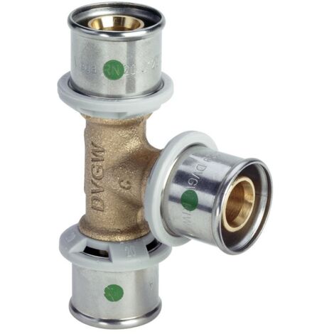 Viega T-Stück mit SC Sanfix P 2118 in 32x16x25mm Rotguss (1/2)