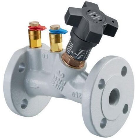 OVENTROP Strangregulierventil HydroControl VFC mit Flanschen nach EN 1092-2 PN 16 DN 20, mit zwei montierten Classic Messventilen, Grauguss (GG 25), 1062646 (1/3)