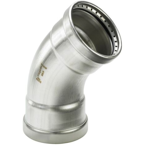 VIEGA 664954 Bogen 45 Grad mit SC Sanpress Inox (1/2)