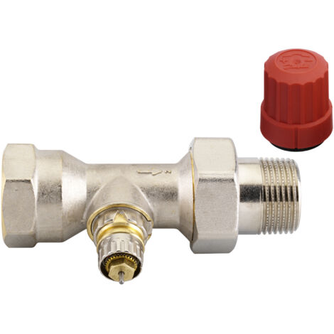 Danfoss Ventilgehäuse RA-N 25 R 1/1, Durchgang, Matt vernickelt, 013G0038