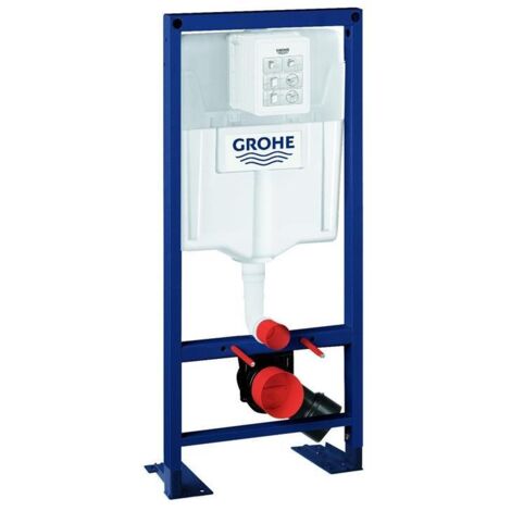 GROHE Rapid SL Spülkasten GD 2 für freistehende Montage – 1,13 m Bauhöhe – Ablaufbogen Ø 90 mm – 6/3 l Spülmenge – inkl. Befestigungsmaterial (1/5)