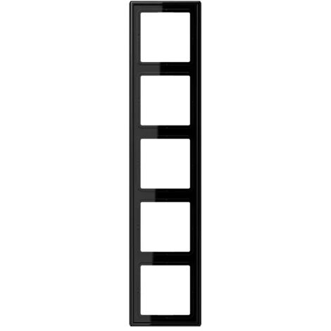 Jung Rahmen 5fach, LS 990, IP 44, Duroplast, schwarz, senkrechte und waagerechte Montage LS 985 SW (1/2)
