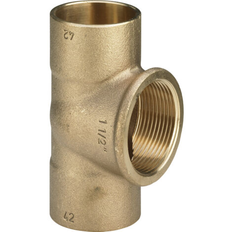 Viega T-Stück, d1 35, Rp 11/4, d2 35 Rotguss Modell 94130G, 136734 (1/3)