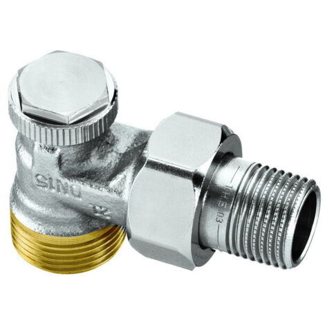 HEIMEIER Verschraubung Regutec, G 3/4 AG Eckform, DN 15, Rotguss vernickelt, 0365-02.000 (1/2)