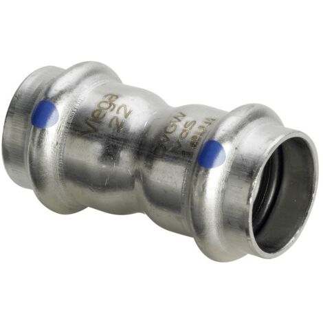 Viega Sanpress Inox LF-Muffe, d 22mm Stahl nichtrostend Modell 2315LF, 666033 (1/2)