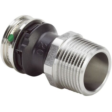 Viega Übergangsstück mit SC Raxinox 4411 in 20mm x R1/2 Stahl nichtrostend (1/2)