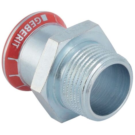 Geberit Mapress C-Stahl Übergang mit Außengewinde,  DN 15,  dø 18 mm, 21704