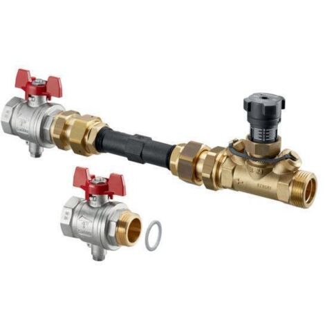 OVENTROP Wärmezähleranschlussset für Multidis SF mit Hycocon VTZ DN 20, Durchgangsform, Kugelhähne DN 25, 1404581 (1/2)