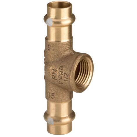 Viega Profipress S-T-Stück, d1 35, Rp 1/2, d2 35 Rotguss oder Siliziumbronze Modell 4517.2, 628673 (1/2)