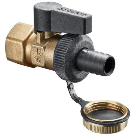 OVENTROP KFE-Kugelhahn Optiflex mit Innengewinde PN 16, mit Kunststoff Schlauchverschraubung DN 15, Rp 1/2, 1033814 (1/5)