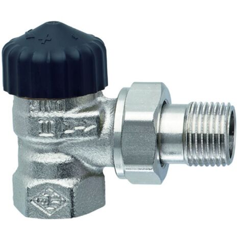 HEIMEIER Thermostat-Ventilunterteil Standard, Eckform, DN 32, vernickelt, 2201-05.000 (1/3)
